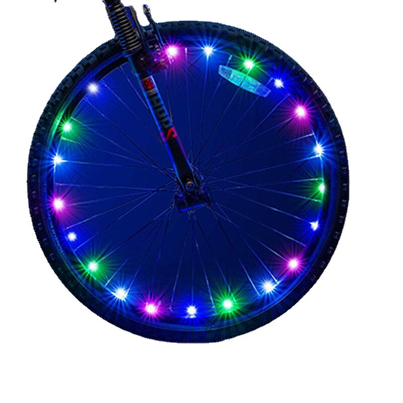 Bicycle Lights Mountain Bike Festoon Wheel String Light 2M 20 LED Cycling Spoke Wheel Lamp Bike Accessories Camp Night light