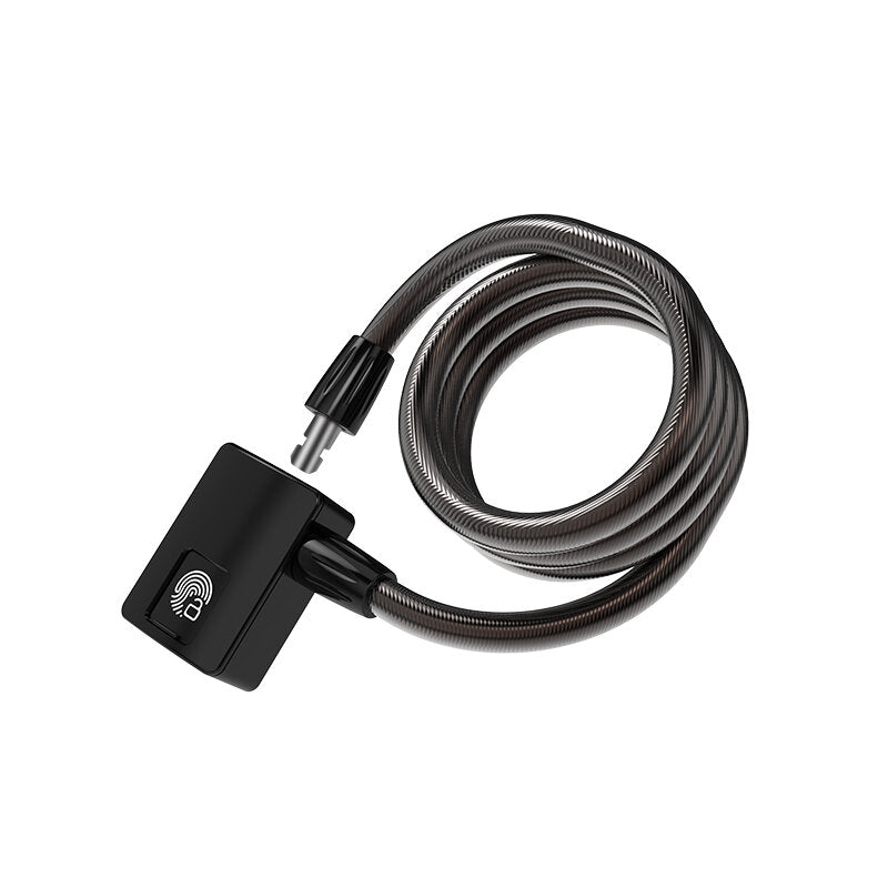 Intelligent Fingerprint Steel Ring Lock Bicycle Anti-theft Lock Highway Vehicle Steel Cable Lock