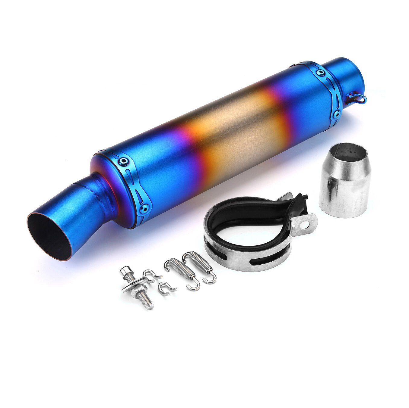 51mm Rear Tail Motorcycle Exhaust Muffler Pipe Stainless Steel Universal
