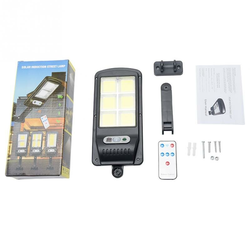 2Pcs 120 COB Flood Lamp LED Solar Street Light Outdoor Waterproof Motion Sensor Garden Light with Remote Control