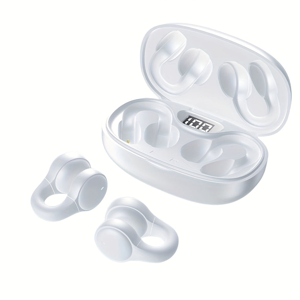 Wireless Headset Touch Earphones Clip-Ear Headphones For Smartphone