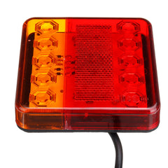 2pcs 12V/24V 10 LED Rear Tail Stop Brake Light Indicator For Boat Trailer Caravan Van