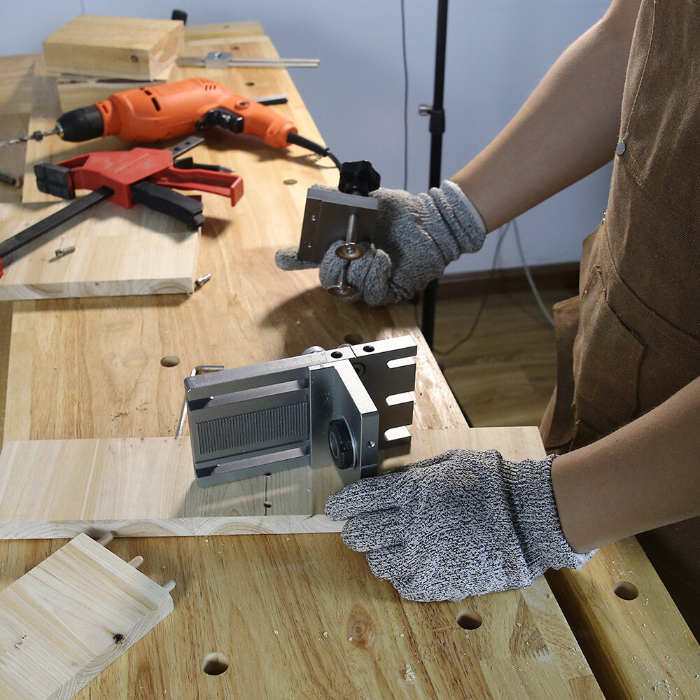 Aluminum Alloy Quick Doweling Jig with Magnetic Sheet, Adjustable Drill Guides for Woodworking DIY Projects