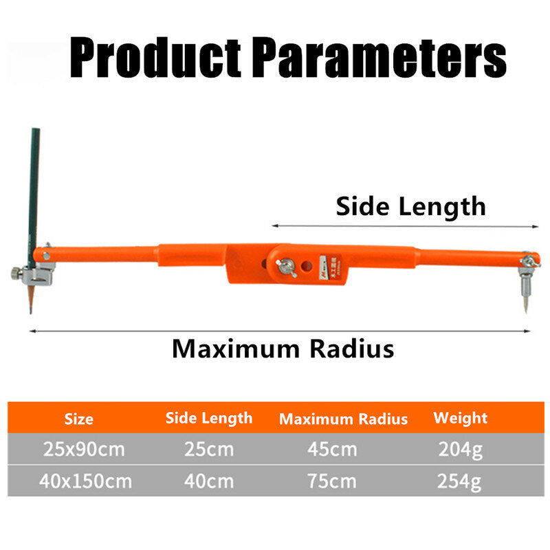 Professional Woodworking Compass Tool for Circles & Outlines, Adjustable Nib, Durable, Ideal for Students & Carpenters