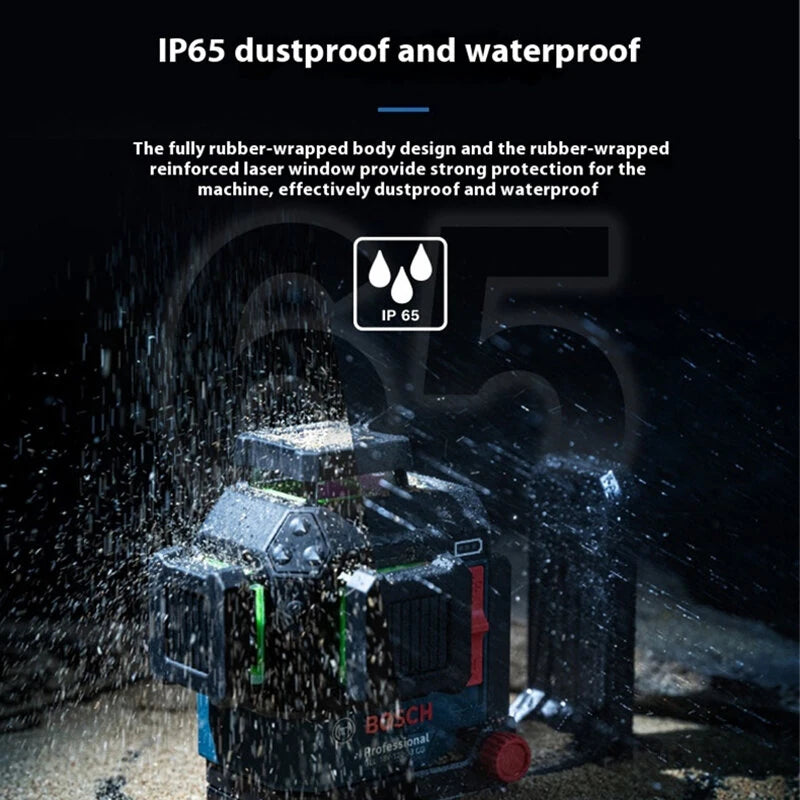 18V-120-33 CG Laser Level 12 Lines 35m Range Extendable to 120m High Precision ± 0.3 mm/m Rapid Self-Leveling IP 65