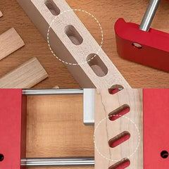 2-in-1 Mortise Tenon Jig Locator - Precision Doweling Tool for DIY Woodworking, Adjustable, Compact, Includes 7 Guide Bushings