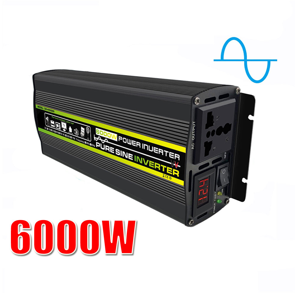 Pure Sine Wave Inverter 12V/24V/48V/60V To AC 110V 220V 8000/6000/4000/3000W Voltage Transformer Power Converter Solar Inverter