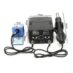 750W LCD Rework Soldering Station 8582D Electric Hot Air Gunn Heater SMD Desoldering Iron Station Solder Welding Machine