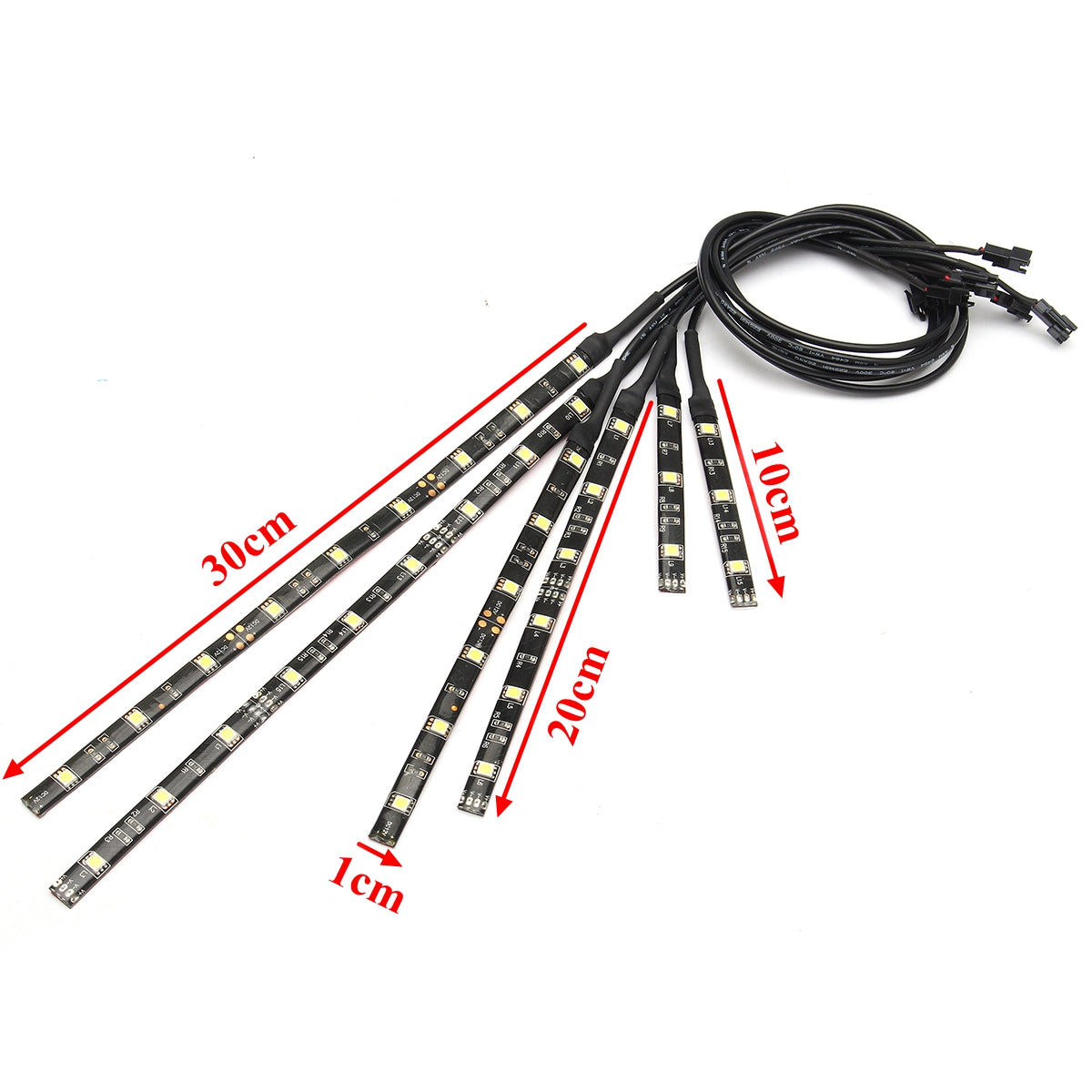 6x White 18LEDs Wireless Remote Car Motorcycle Frame Lights Flexible Neon Strips