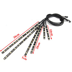 6x White 18LEDs Wireless Remote Car Motorcycle Frame Lights Flexible Neon Strips