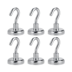 10Pcs D20/25/32 N35 Ferrite Magnetic Hooks Neodymium Hold 12kg Strong Magnet