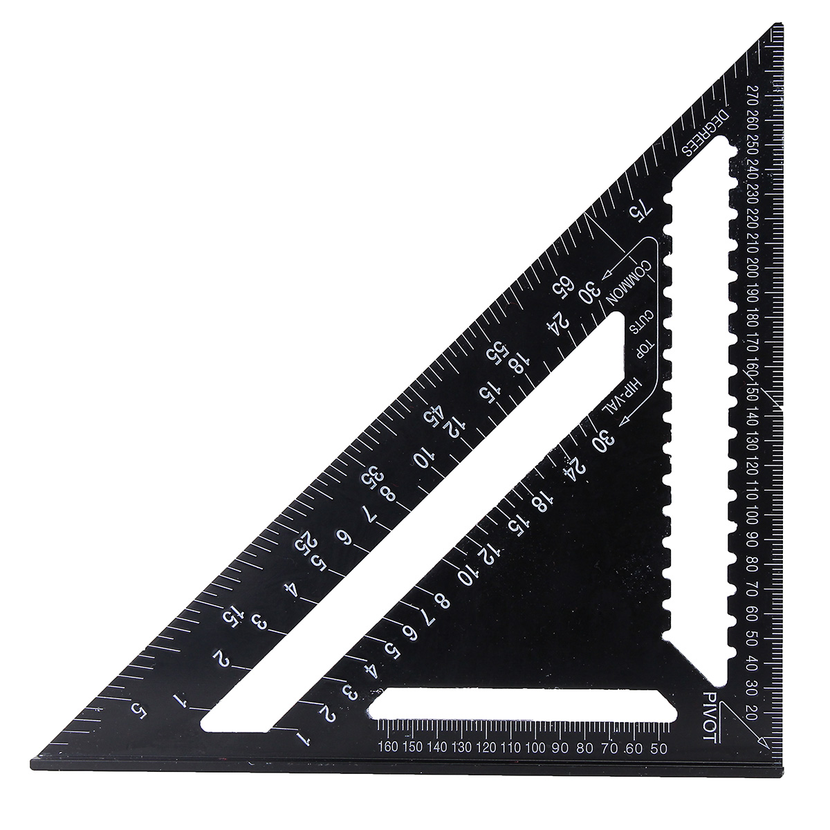 43X30X30cm Imperial Aluminum Alloy Triangle Ruler Black Triangular Ruler