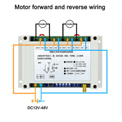 433MHz Wireless DC48V AC220V/380V Water Pump Remote Control Switch Four-way Intelligent Remote Control Switch Lamp Controller