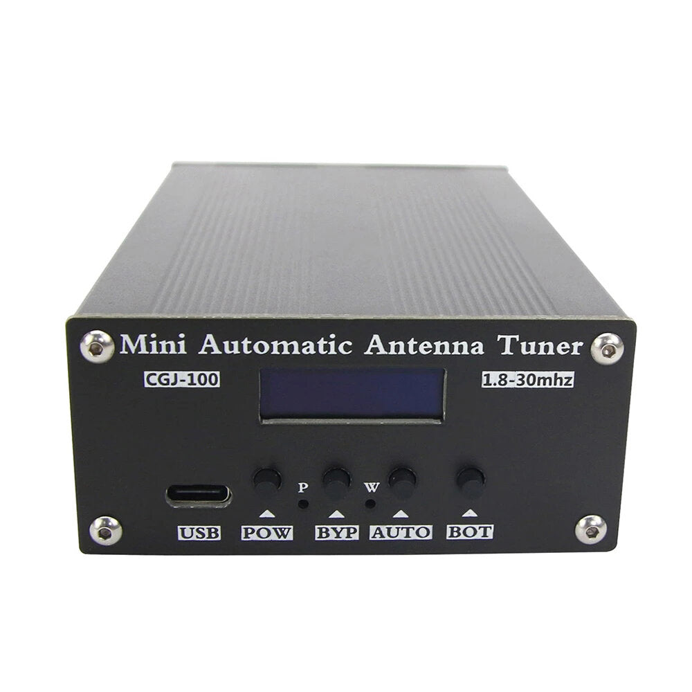 Automatic Antenna Tuner 100W 1.8-55MHz/1.8-30MHz With Battery Inside Assembled For 5-100W Shortwave Radio Stations