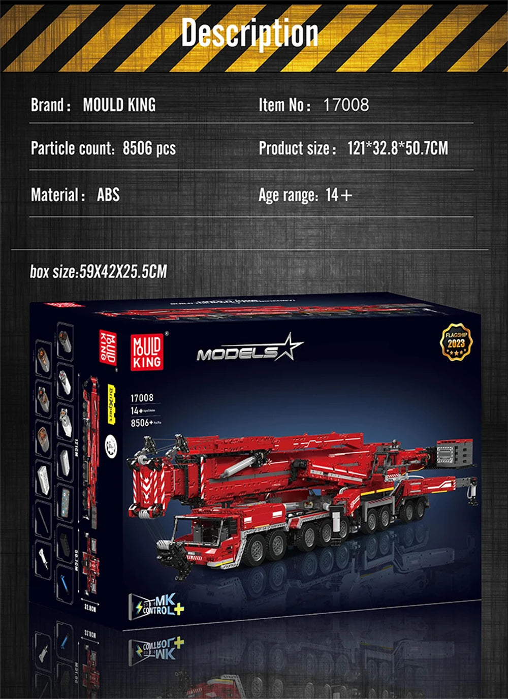 Technical Truck Building Block Remote Control Liebherred LTM 11200 Crane Model Kids Christmas Car Toys