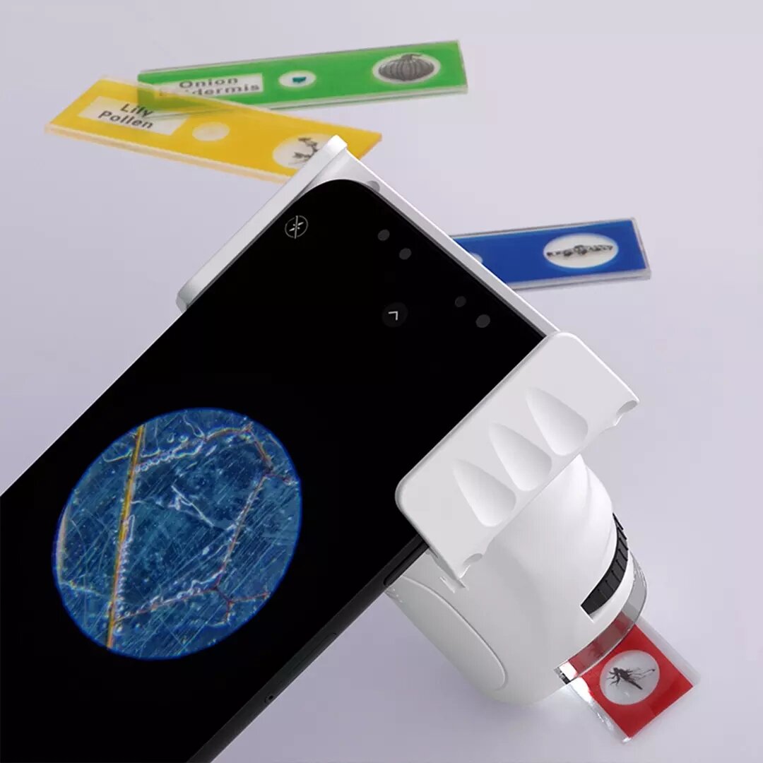 3 in 1 Scientific Microscope Science CAN Child Handheld Portable 120 Times HD Endoscope LED Magnifier Explore