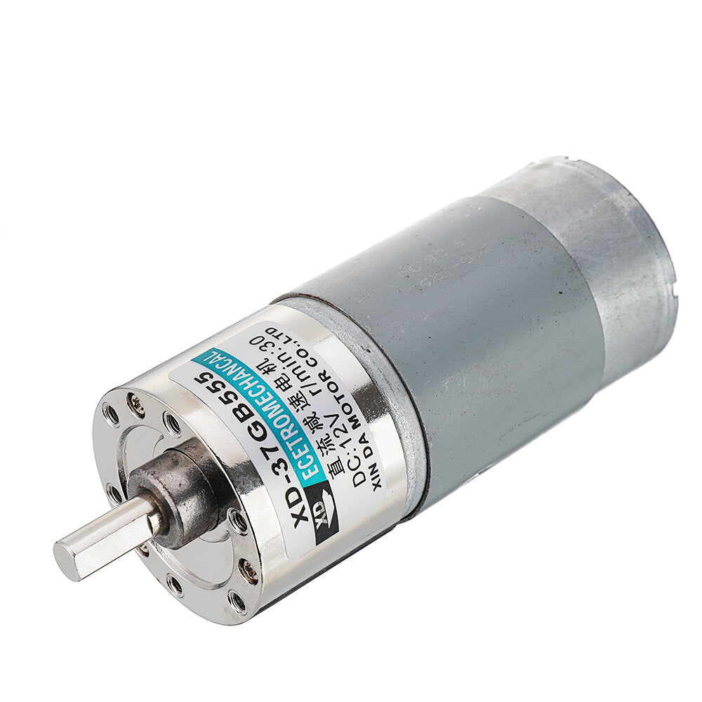 555 Gear Reducer Motor 37GB555 DC 12V 30/50/100RPM Large Torque Reversible Motor