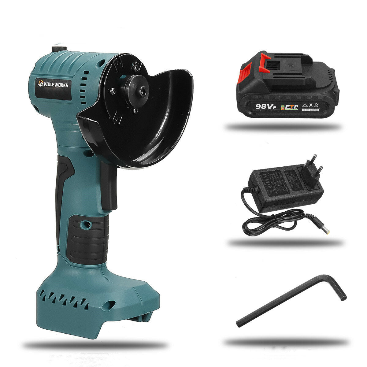 98VF 100mm Brushless Angle Grinder Cordless Electric Grinder Polishing Machine