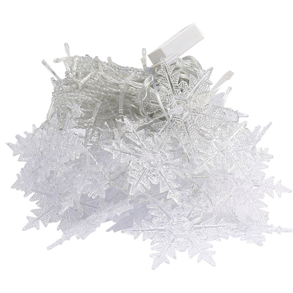 96 LED Snowflake String Curtain Window Lights Colorful Wedding Lamp 8 Modes