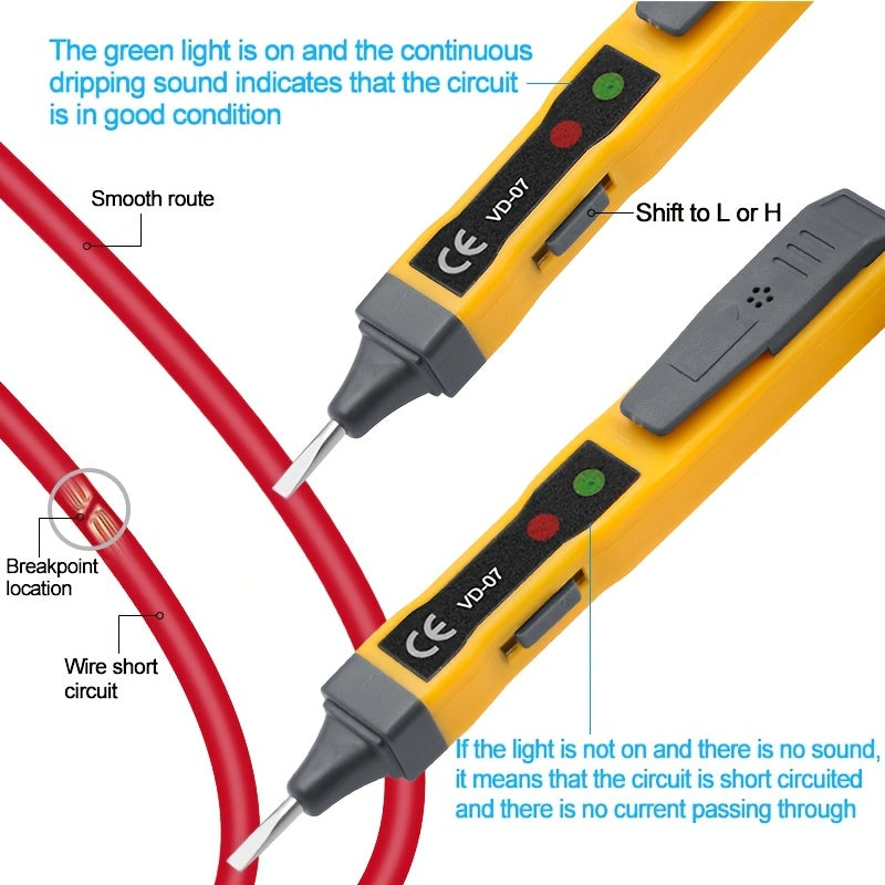 1pc Electric Pen Non-contact AC Voltage Detector With Light And Alarm Buzzer
