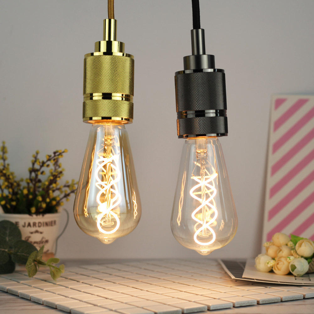 4W Dimmable Clear Gold Warm White Retro LED Light Bulb AC110-130V AC220-240V