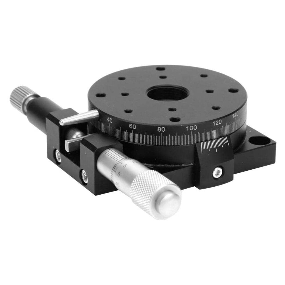 R Axis 60mm Sliding Table Micrometer Precision Adjust Angle Manual Platform Sliding Stage