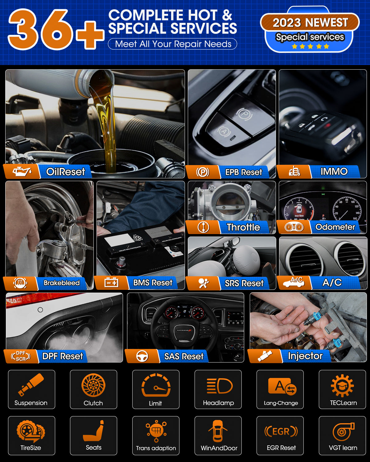 Car Diagnostic Tool OBD2 Bi-Directional Scanner All System Scan Tool ECU Coding Upgraded MK906BT MS906BT
