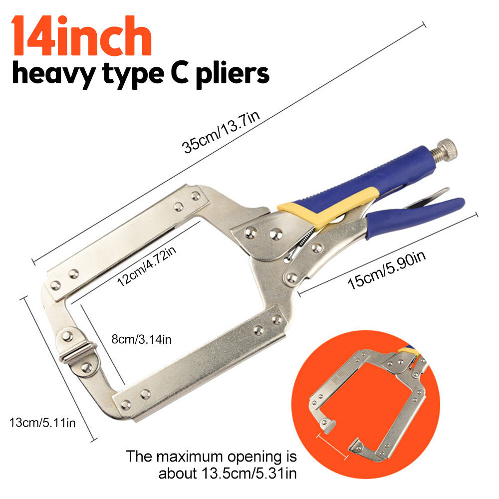 Durable Adjustable C-Clamp Set, 6-18 inches, High Carbon Steel, Comfortable Handle, Versatile for Various Applications