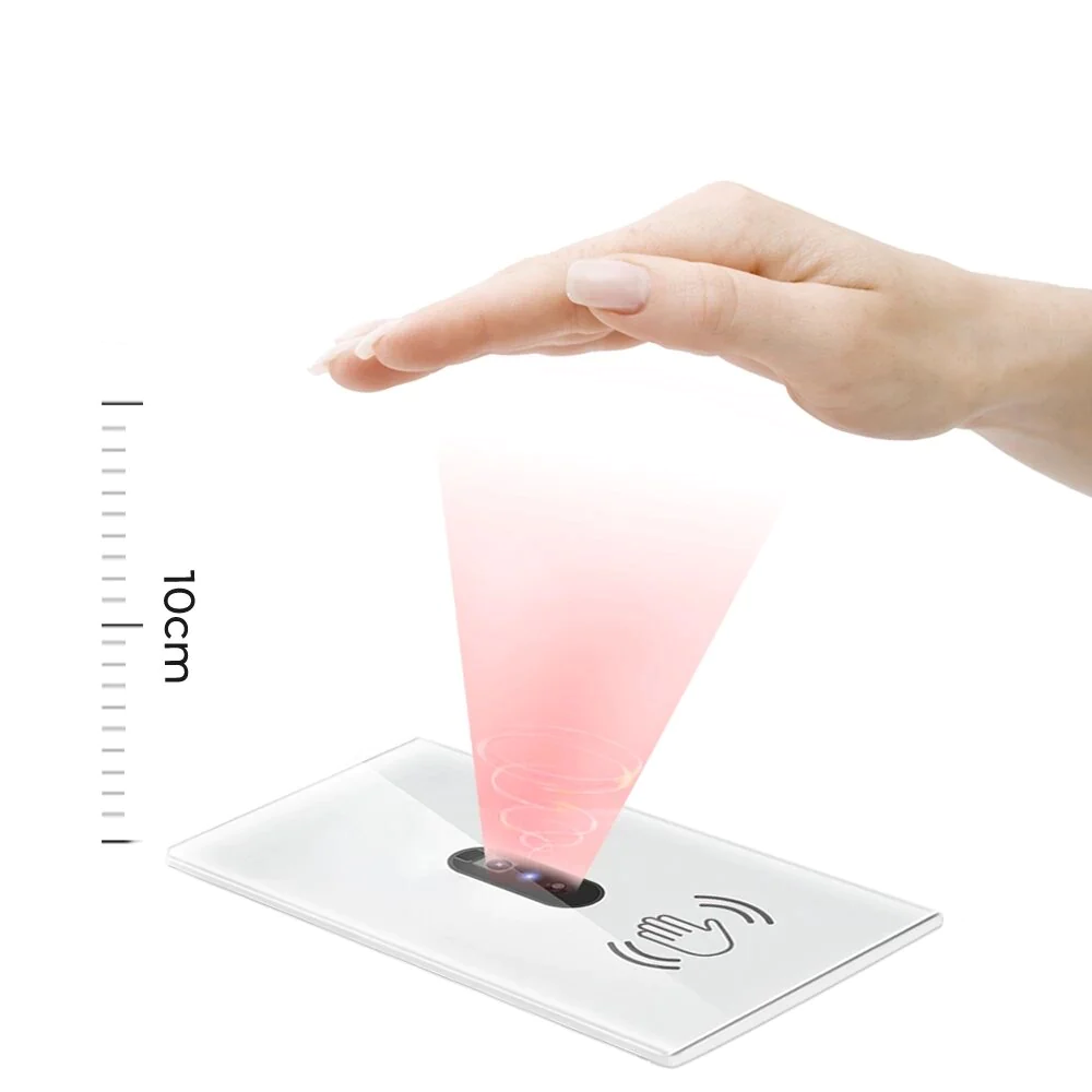 Smart Wall Light Infrared Sensor Switch No-contant Glass Screen Panel On Off US/EU 110V 220V 10A Electrical Power