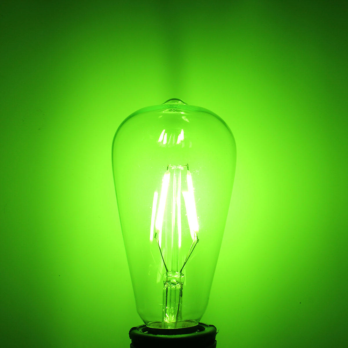 Retro LED 4W Squirrel Cage Colorful Filament Glass Light Lamp Bulb AC 220V