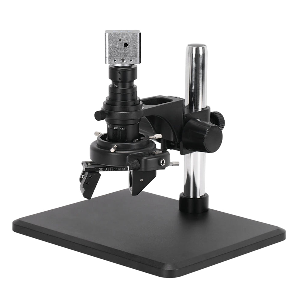 Real 4K UHD 3D Microscope Camera 7- 200X Parfocal Lens Industrial Electronic Digital Microscope for Phone Repair PCB Soldering
