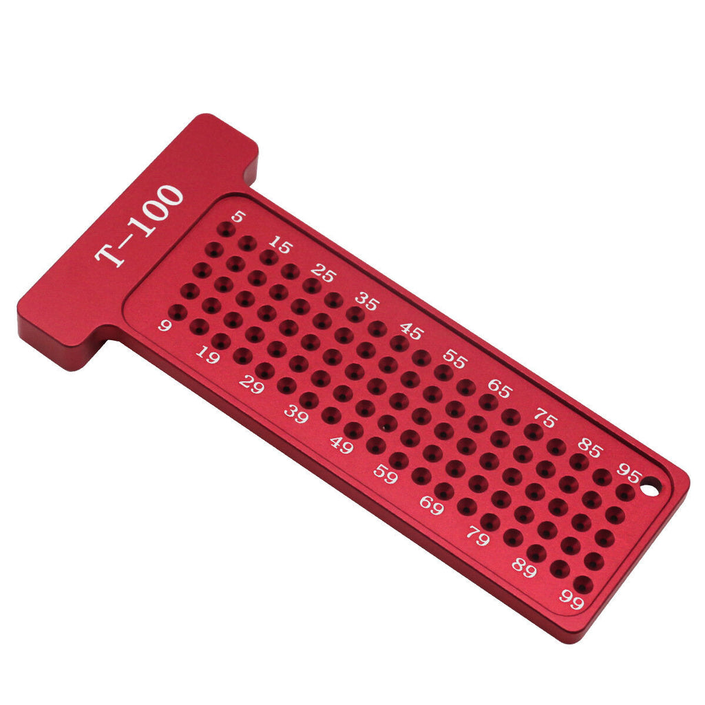 T-100MM CNC Machined Aluminum Woodworking Scriber Ruler - Metric/Imperial, Compact, Versatile Design, 0-100mm/0-4in