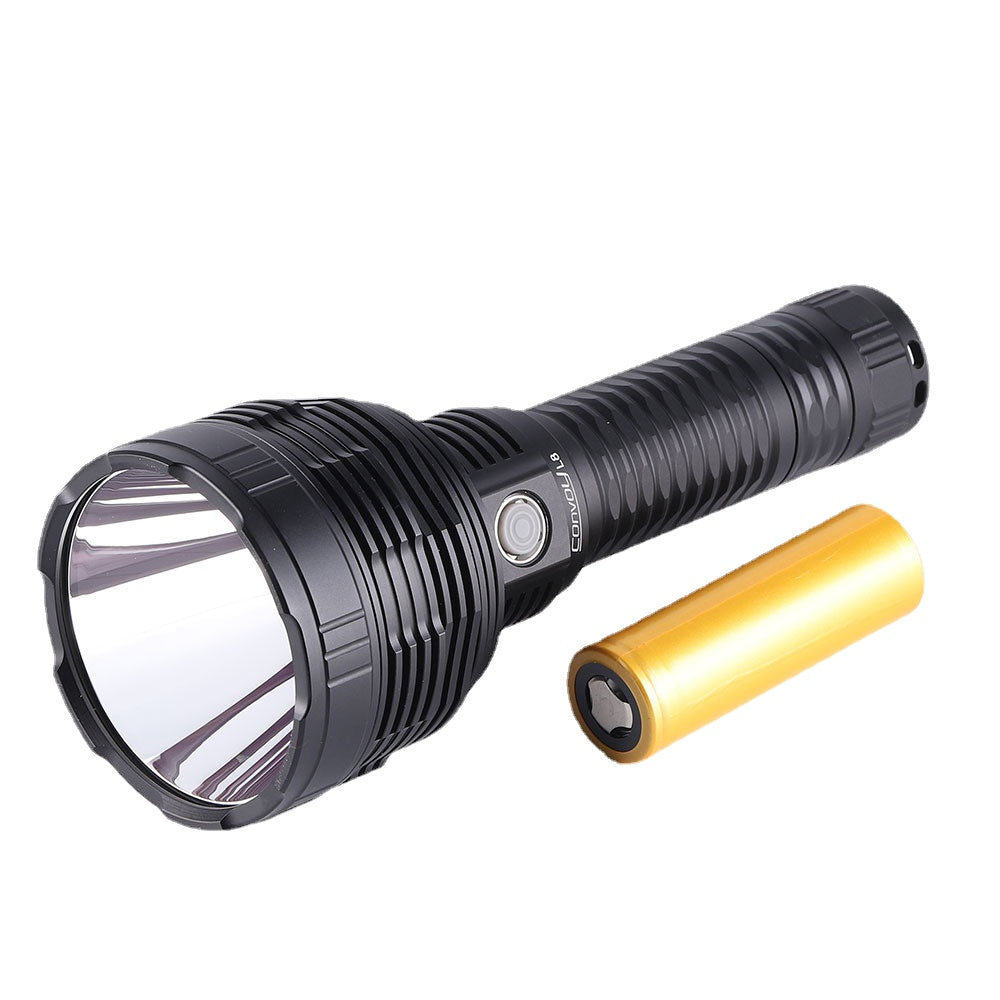 Strong Light Flashlight With 26800 Battery & 26980 Expansion Tube, Type-C Rechargeable LED Torch Super Bright Long Range LED Searchlight