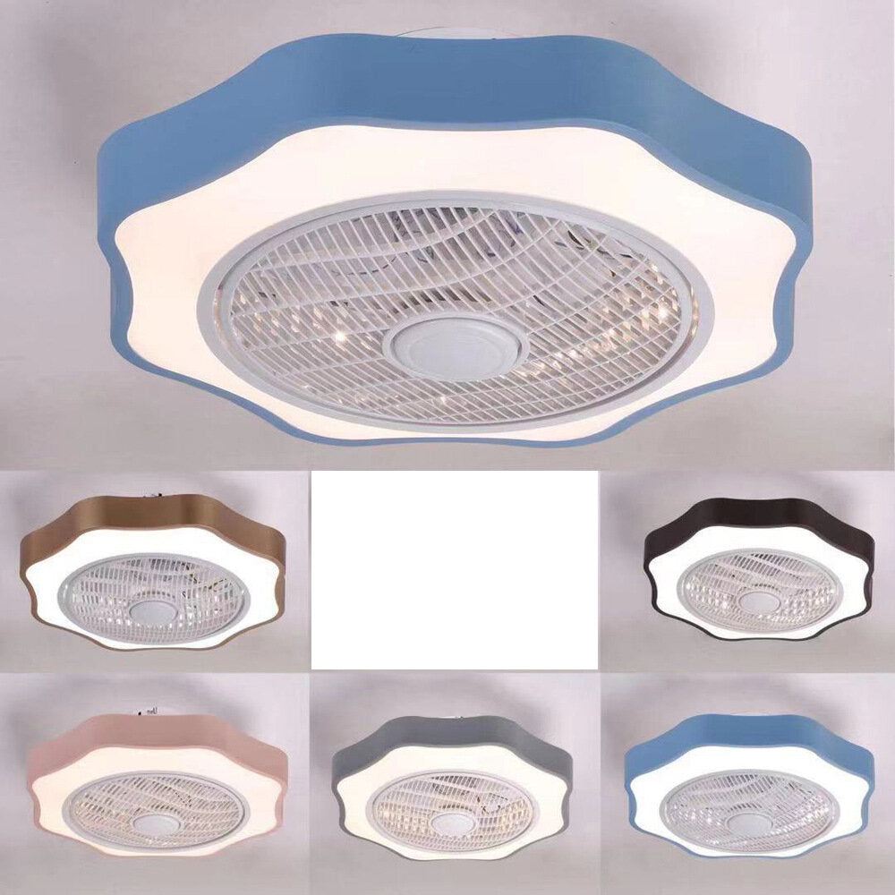 36W 110/220V Ceiling Fan with Lighting LED Light Stepless Dimming Adjustable Wind Speed Remote Control