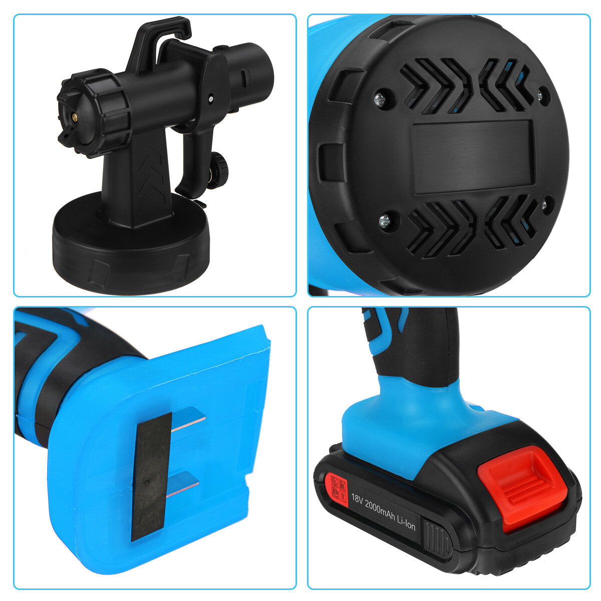 2000mAh Portable Electric Paint Sprayer Wireless Handheld Spray Guns Home Indoor Fence Painting Tool