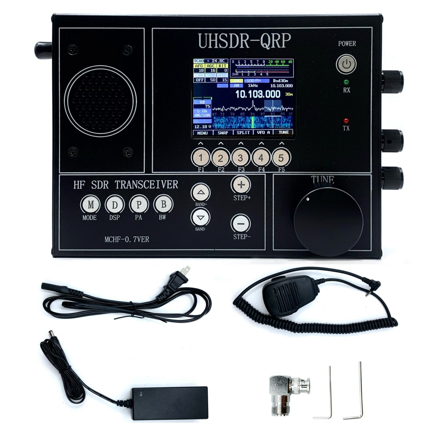 Shortwave Radio/MCHF V0.7 UHSDR-QRP 1.8-30Mhz HF SDR Transceiver CW SSB AM FM Radio