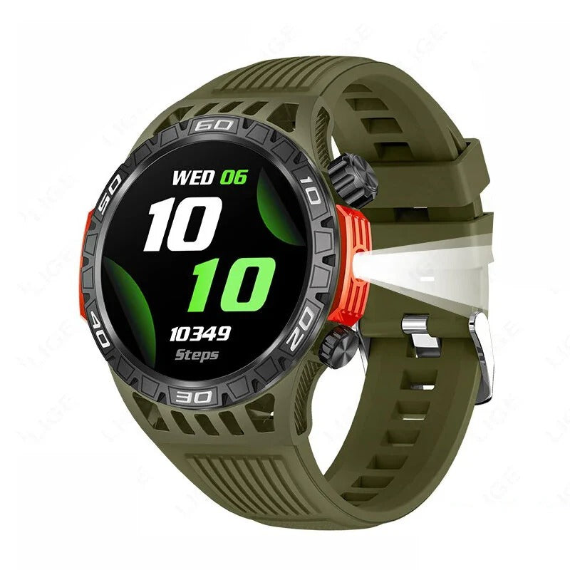 1.46" HD Smart Watch: Bluetooth Call, Heart Rate, Blood Pressure, SOS, Sleep Monitor, 10M Waterproof, Multi-Sport, Music Playback