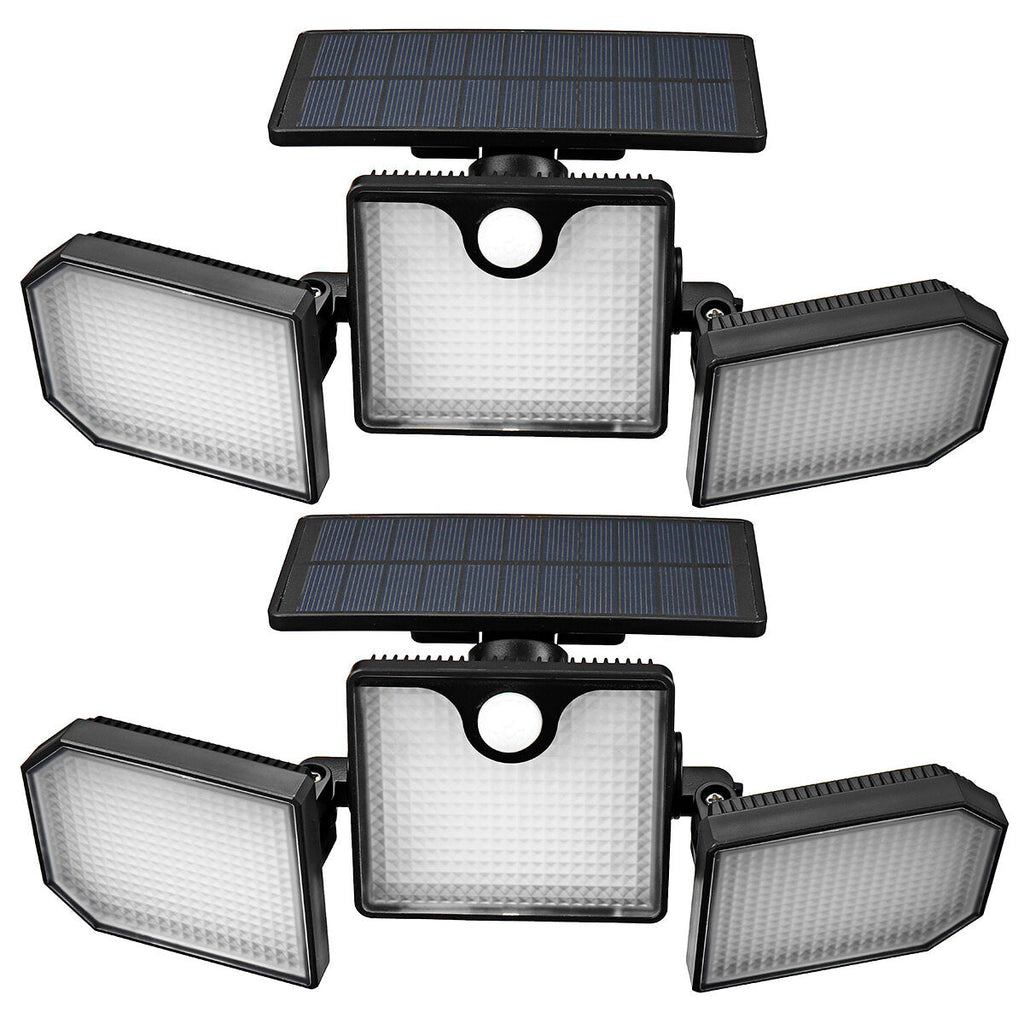 1/2 Pcs 20W 230 LED Solar Power Street Light Double Head Spotlight Motion Sensor Wall Lamp Yard Path Outdoor Lighting