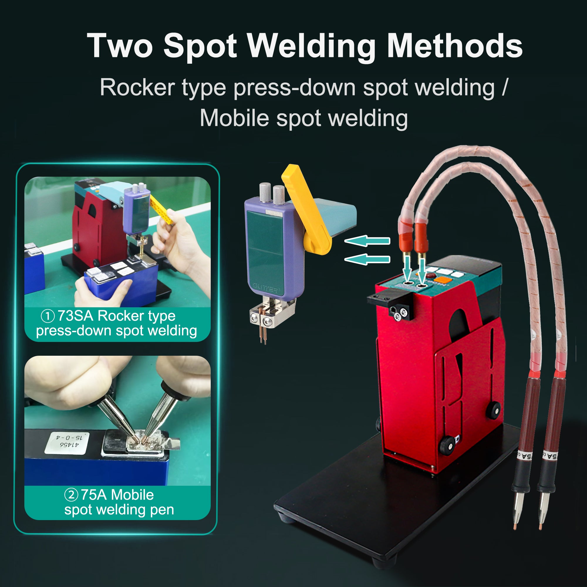 Glitter 801H+ Pulse Spot Welder Workstation 24KW 4000A Lithium Battery Welding Machine With Rocker Arm Adjustable Lift Table