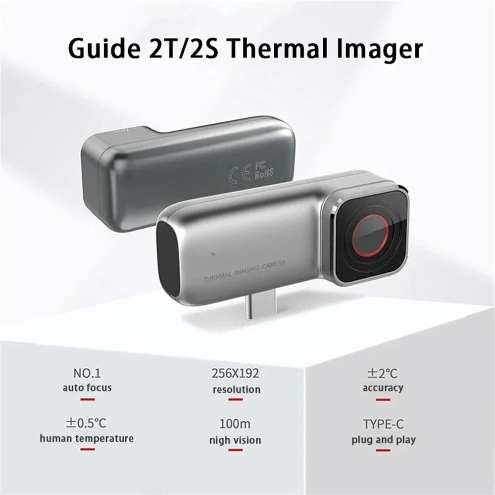 GreenZech Elite Focus 256 | Autofocus Smartphone Thermal Camera | 256x192 HD Infrared Imager for Android USB-C