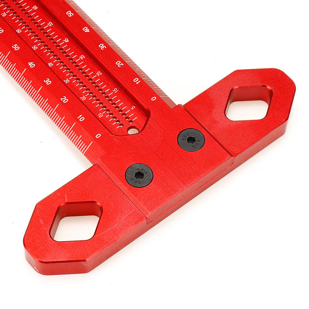 Aluminum Alloy Precision Marking Ruler Woodworking Multifunctional Scale Ruler Hole Ruler