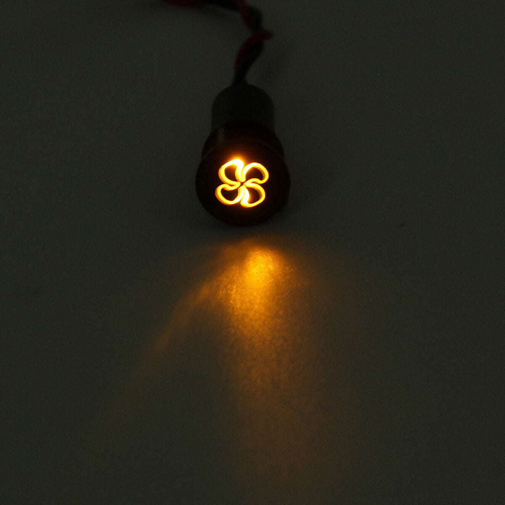 12V 16mm Metal LED Dash Panel Warning Pilot Light Indicator Lamp Boat