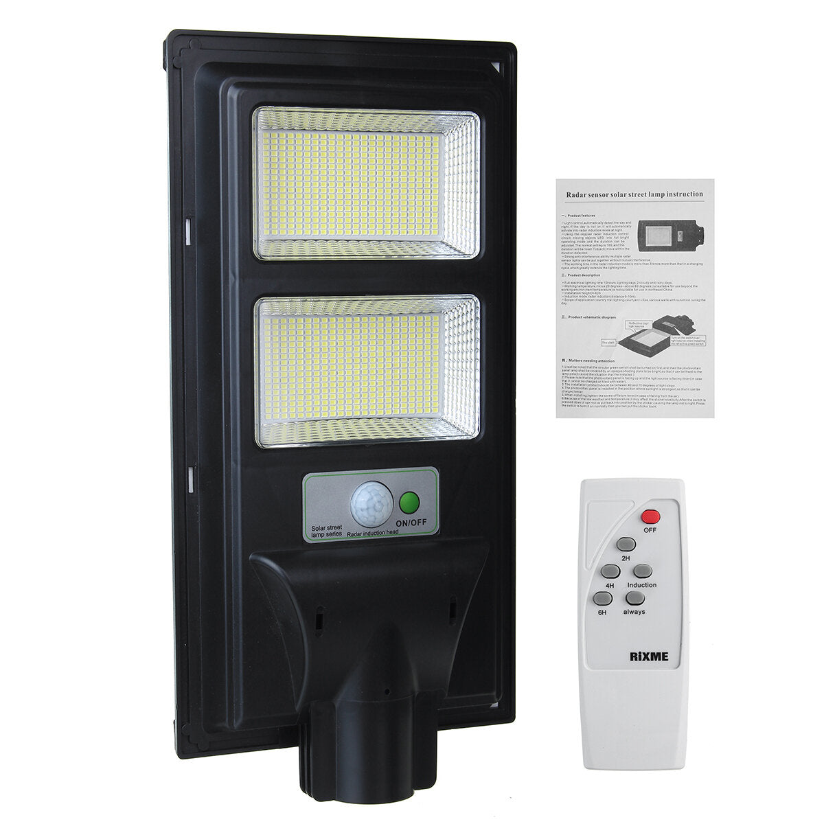 374/748/1122/1496 LED Solar PIR Motion Power Panel Lamp Outdoor Street Wall Induction Lamp Light
