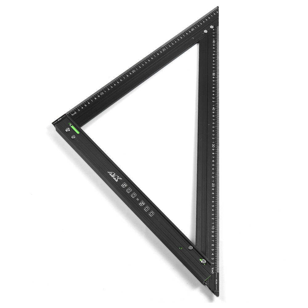 7 Inch Aluminum Alloy Triangle Ruler Angle Protractor Miter Speed 90 Square Measuring Ruler Metric Imperial