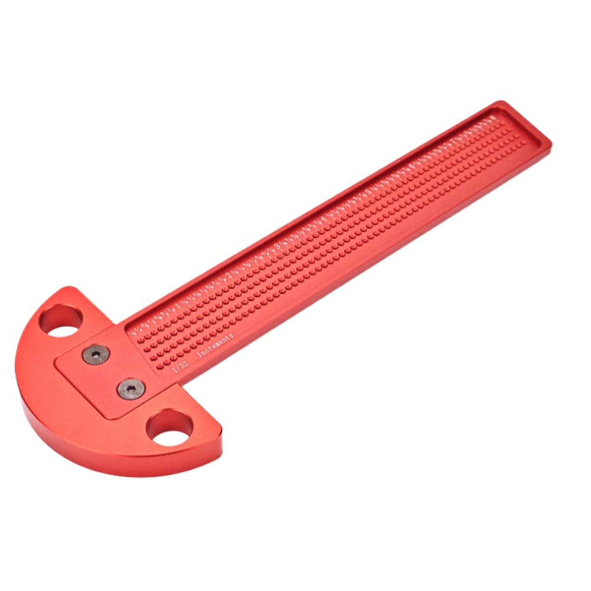 Woodworking T-Square Ruler - Precision Aluminum Alloy, Ergonomic Handle, 1/32" Hole Spacing, 10.35" Length, Versatile Tool
