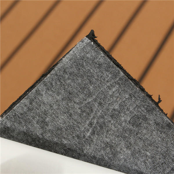 89x230cmx6mm Dark Brown With Black Lines Boat EVA Foam Faux Teak Decking Sheet