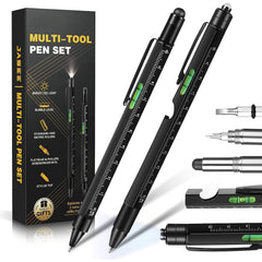 9-in-1 Multifunctional Pen with LED Light, Stylus, Screwdriver, Ruler, and More - Perfect Gift for DIY Enthusiasts