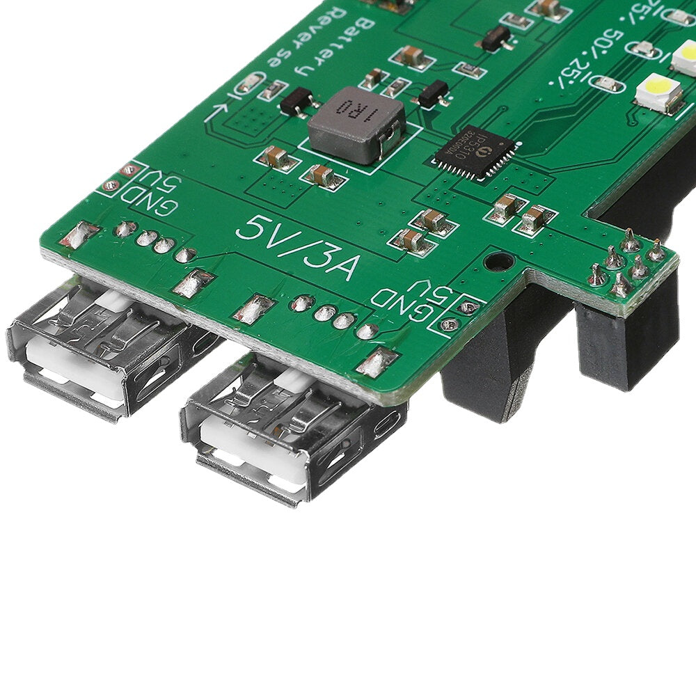 Battery Monste Dual 18650 Battery Power Supply UPS 5V 3A Power Bank