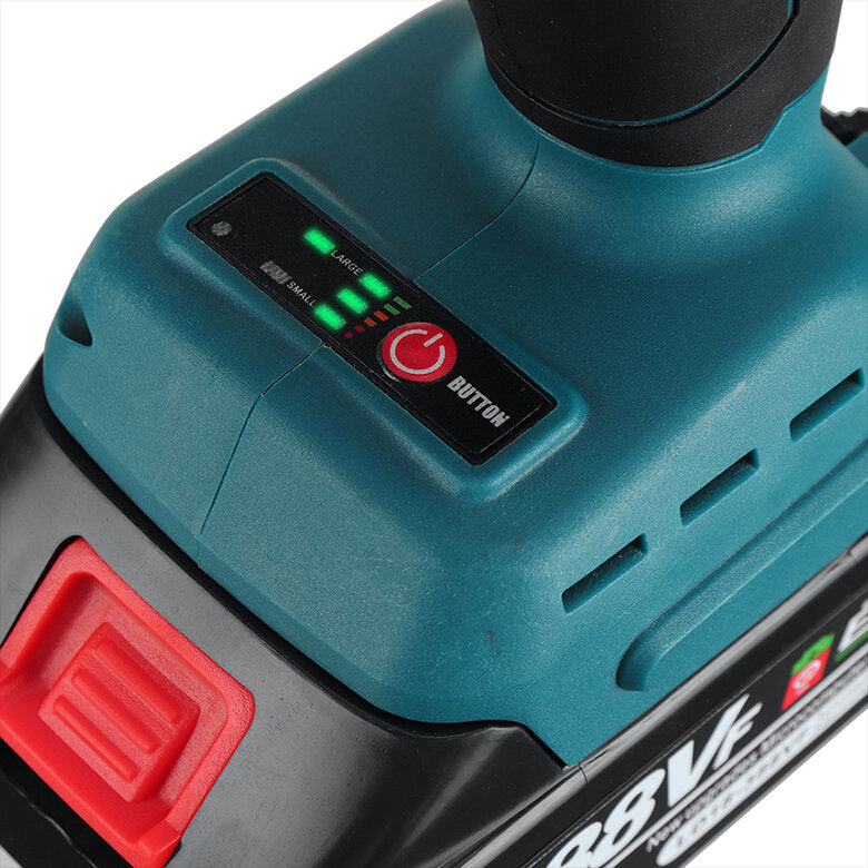 388VF Electric Brushless Impact Wrench LED Working Light Rechargeable Woodworking Maintenance Tool