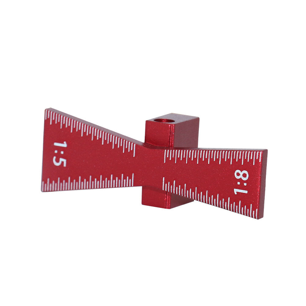 Aluminum Alloy Joint Marking Template for Woodworking - 1:5 & 1:8 Angles, Durable, Wear-Resistant, Black/Red Options